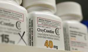 Bottles of painkiller OxyContin, made by Purdue Pharma.