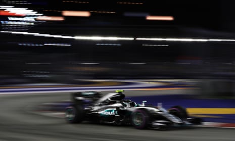 Rosberg in action.