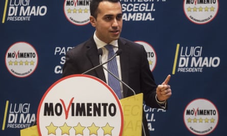 Five Stars Movement (M5S) leader and Prime Minister candidate Luigi Di Maio