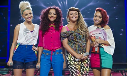 Little Mix on The X Factor in 2011, from left: Perrie Edwards, Jade Thirlwall, Jesy Nelson and Leigh-Anne Pinnock.