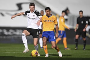 Allan vies for the ball with Cairney