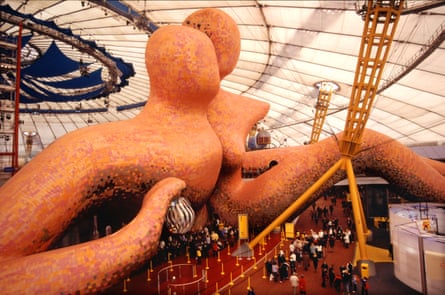 The body zone inside the Millennium Dome in 2000.