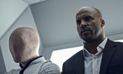 Ricky Whittle as Shadow Moon in a scene from American Gods.