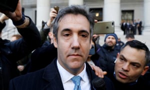 Michael Cohen leaves court on Thursday.