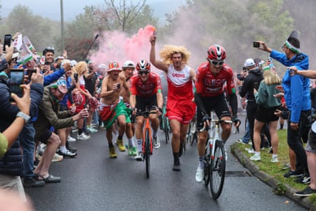 Geraint Thomas on his last ride as a professional cyclist, stage six of this year’s’ Tour of Britain which ended in his home city of Cardiff