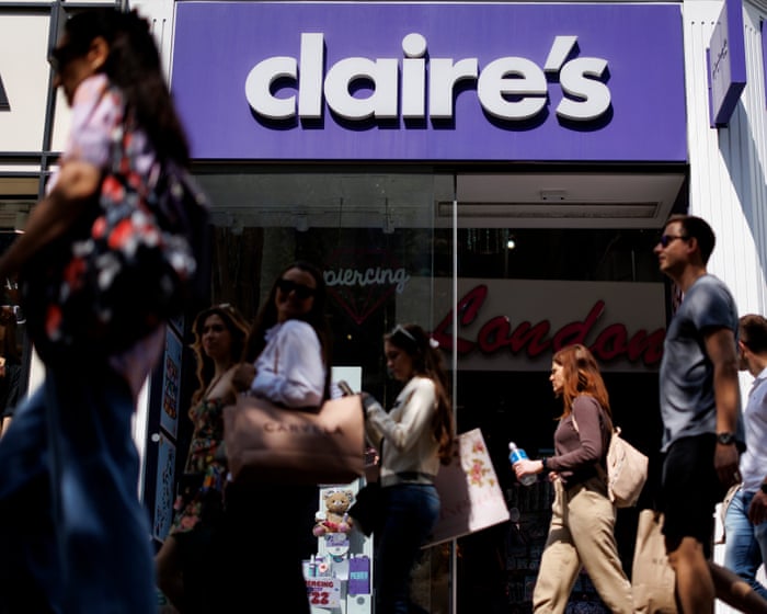Claire’s to appoint administrator in UK and Ireland, putting 2,150 jobs at risk
