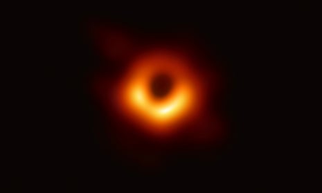 The image of a black hole captured by the Event Horizon Telescope.