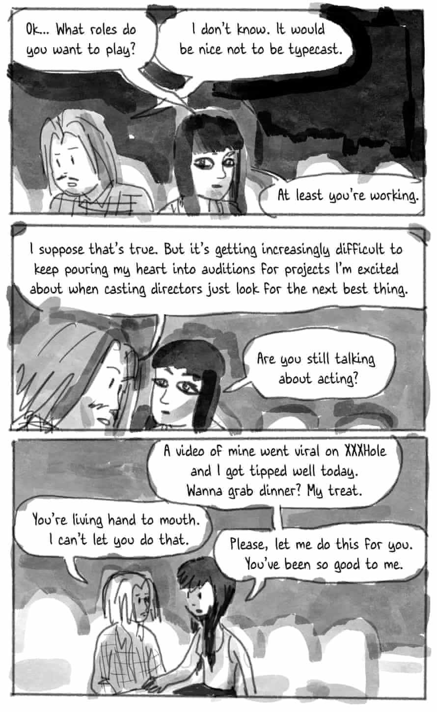 Page of graphic novel / comic book image from Unsustainable by Annie Mok and Danica Uskert from Decriminalised Futures.