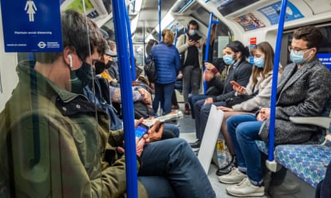 Passengers on the London underground last week.