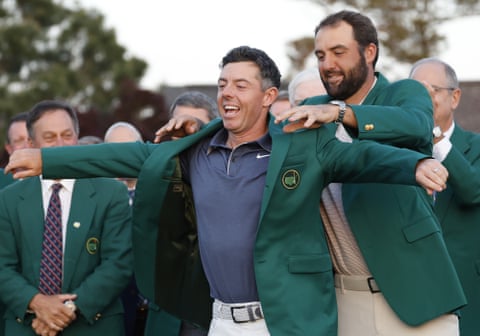 Rory McIlroy puts on the Green Jacket