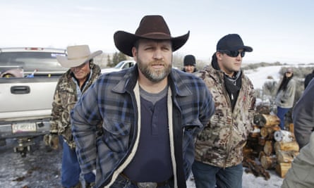 Ammon Bundy leads the militia takeover at Malheur national wildlife refuge in Oregon last month.
