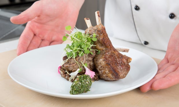 Lamb chop with a mint chutney, infused with cannabis