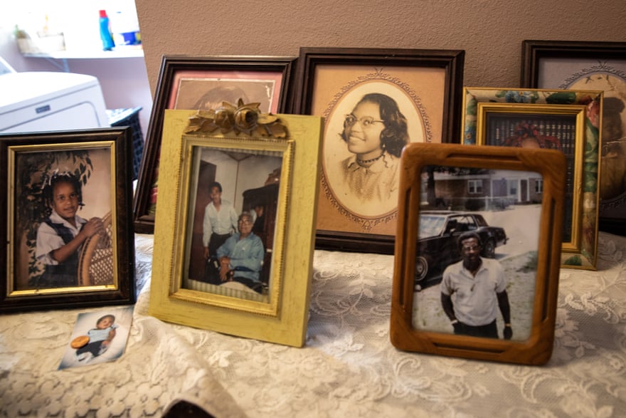 Family photos in Mary Hampton’s house in Reserve Louisana.
