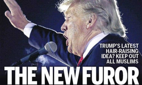 The front page of the Philadelphia News on 10 December 2015, which used the headline ‘The New Furor’ to refer to the presidential candidate’s “latest hair-raising idea ... to keep out all Muslims” from the US.