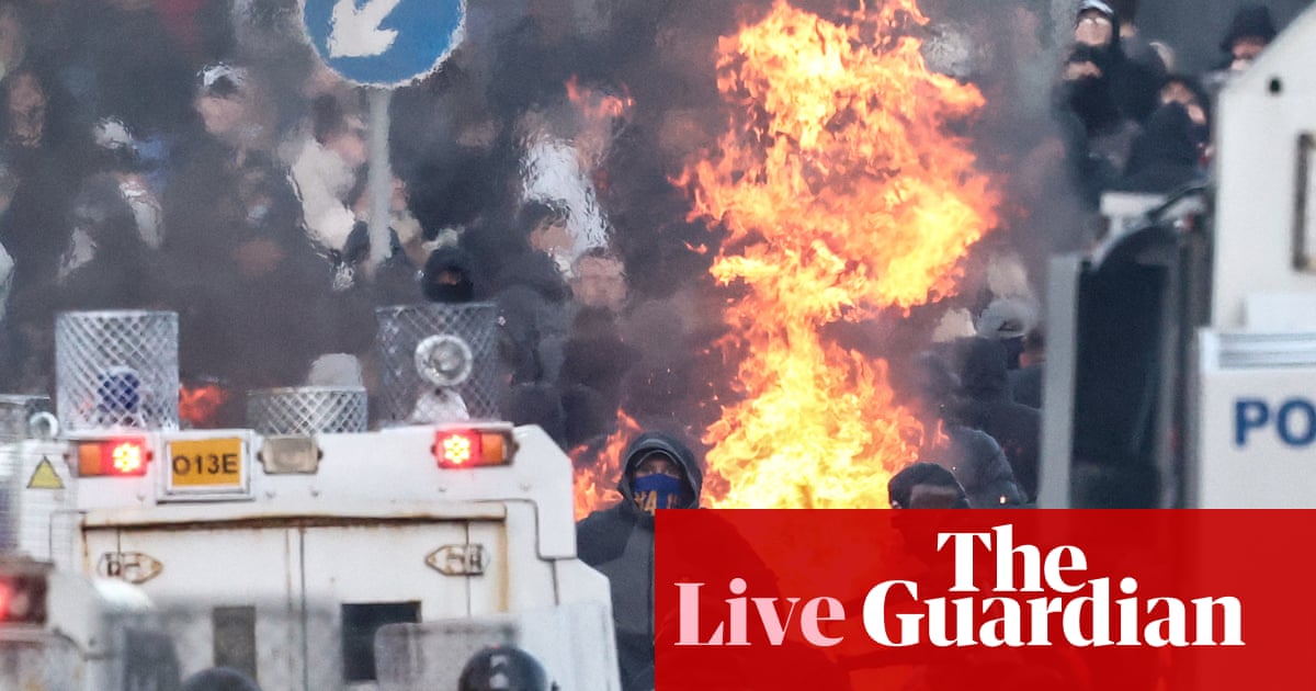 Northern Ireland secretary condemns Belfast riots as ‘racist thuggery’ after 12 police officers injured – UK politics live