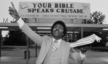 Little Richard, who became a preacher, during a visit to Oakland, California, in 1981.