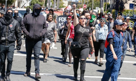 Counter-protesters were arrested at an “alt-right” rally in Berkeley.