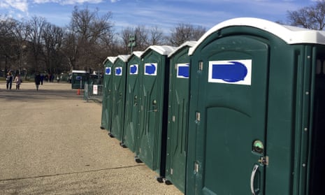Bathroom Catch And Forced Sex Videos - Suspected car thief caught in portable toilet after bystanders push it over  | Wisconsin | The Guardian