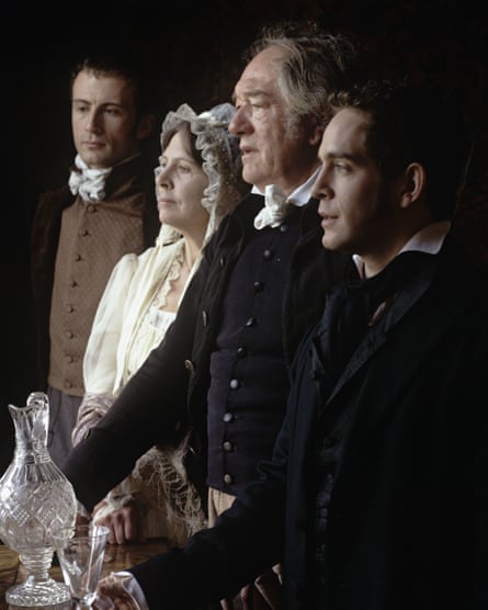 ‘He loved to speak of his other lives’ … Gambon and Tom Hollander – with Anthony Powell and Penelope Wilton – in Wives and Daughters (1999).