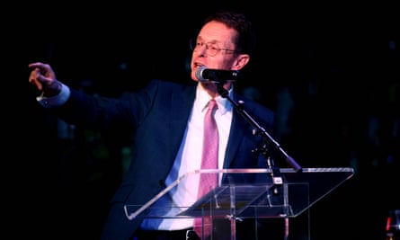 West Midlands mayor Andy Street delivering a speech at a lectern