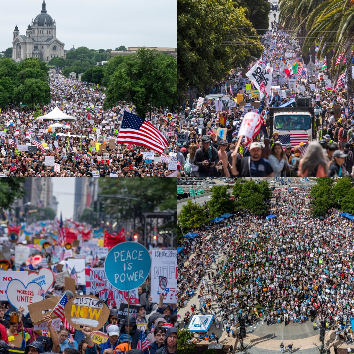 No Kings' protest live updates: millions expected to gather across the US for anti-Trump protests