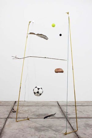 Gabriel Rico’s piece on display before it was smashed.