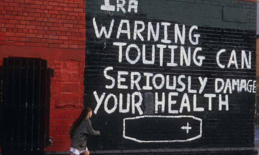 An IRA mural in west Belfast photographed in 1985.