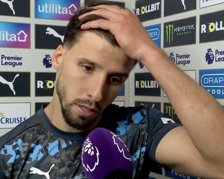 Ruben Dias vents his frustration on Sky Sports after Manchester City’s draw at Southampton.