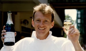 Neil Fairbrother celebrates his 366 against Surrey