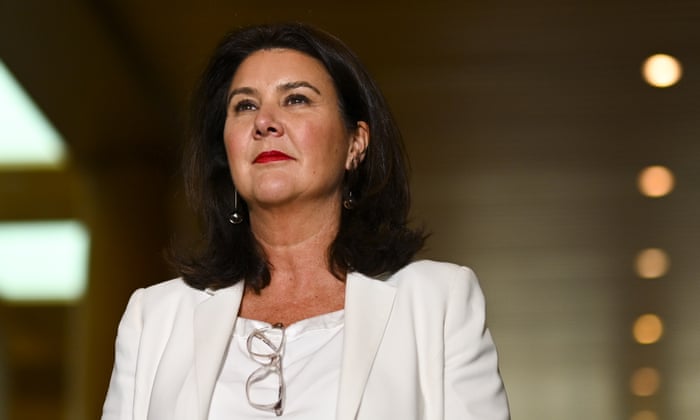 Senator Jane Hume speaking to the media