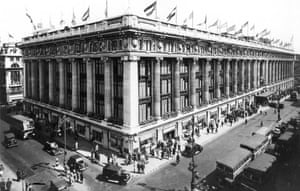Selfridges from Selfridges on Oxford Street in London, 1931.