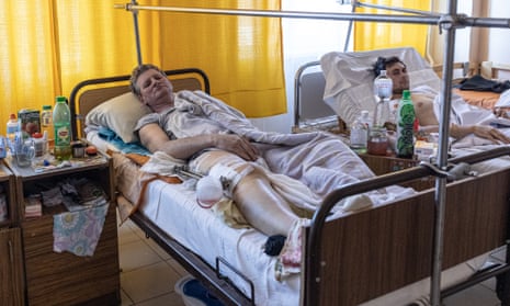 Eduard Lysovysk in his hospital bed in Bila Tservka, south of Ukraine