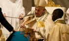 Pope presides over Easter Vigil service after skipping Good Friday procession