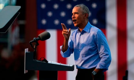 Obama hit the campaign trail for Joe Biden today in a bid to drum up support for his former vice president.
