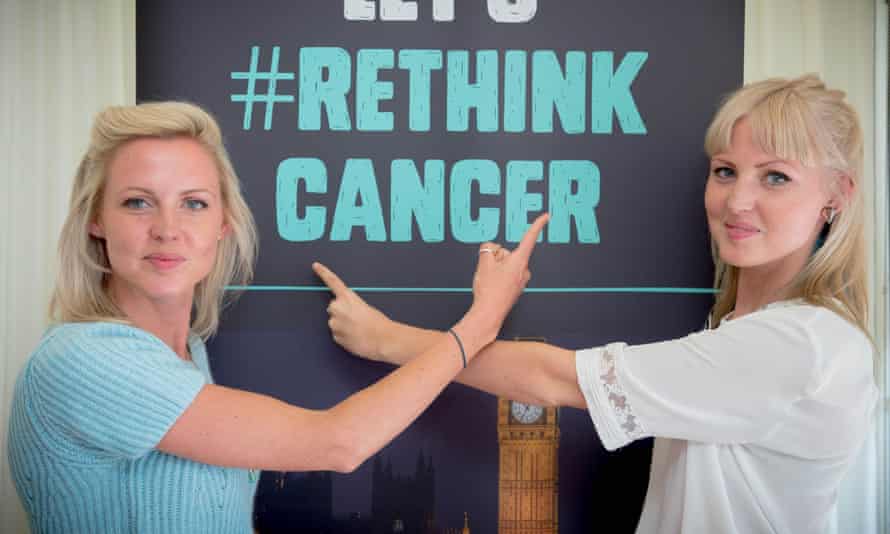 Kris with her sister, Maren, launching a campaign in London in 2014.