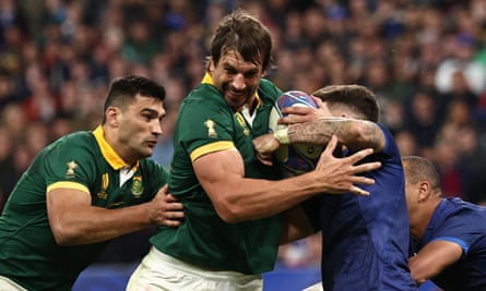 Eben Etzebeth takes on France in the World Cup quarter-final