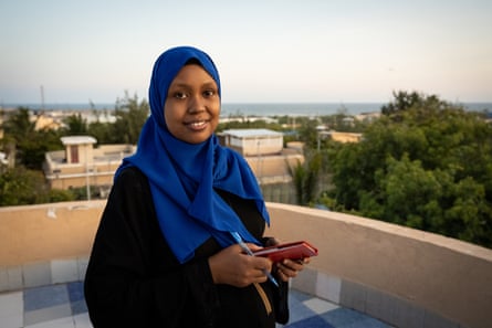 Bilan’s chief editor, Fathi Mohamed Ahmed, pictured on a Mogadishu rooftop.