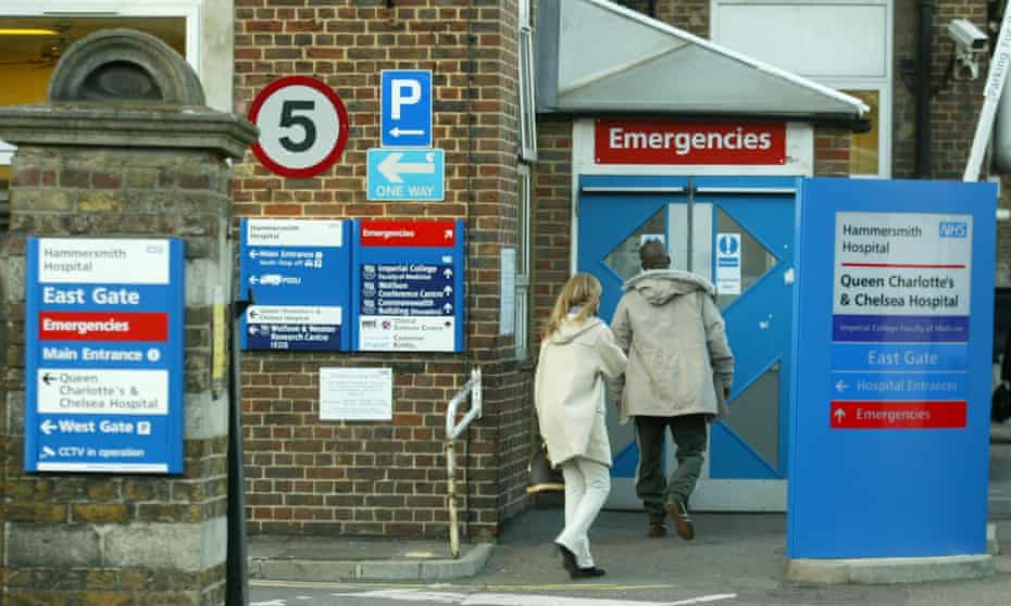 Hammersmith Hospital accident and emergency department entrance