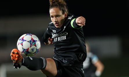 Babette Peter en el partido del Real Madrid