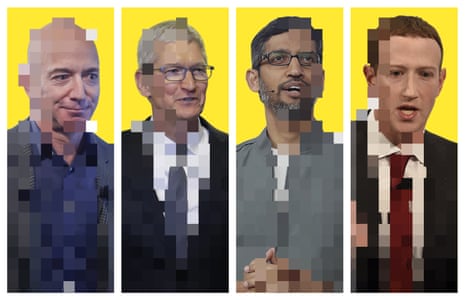 Amazon boss Jeff Bezos, Apple’s Tim Cook, Google’s Sundar Pichai and Facebook founder Mark Zuckerberg.