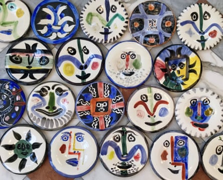 Child-friendly moment … Picasso’s visage plates, 1963.