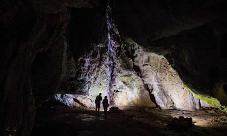 The Bacho Kiro cave in Bulgaria. The research is based on analysis of several ancient human remains – including a whole tooth and bone fragments – found in a cave in Bulgaria last year.
