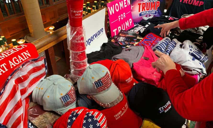 Women for Trump merchandise on display.