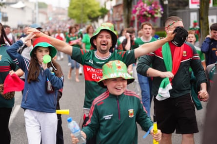 Fans outside Croke Park stadium after Mayo beat Kerry in the All-Ireland Senior Football Championship final