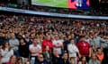 England fans in the stands at Wembley