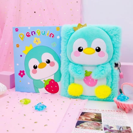 Fuzzy covered notebook