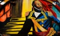 The Haiti Revolution leader Toussaint L'Ouverture painted on the body of a tap-tap bus operating in Port-au-Prince.<br>BFE88N The Haiti Revolution leader Toussaint L'Ouverture painted on the body of a tap-tap bus operating in Port-au-Prince.
