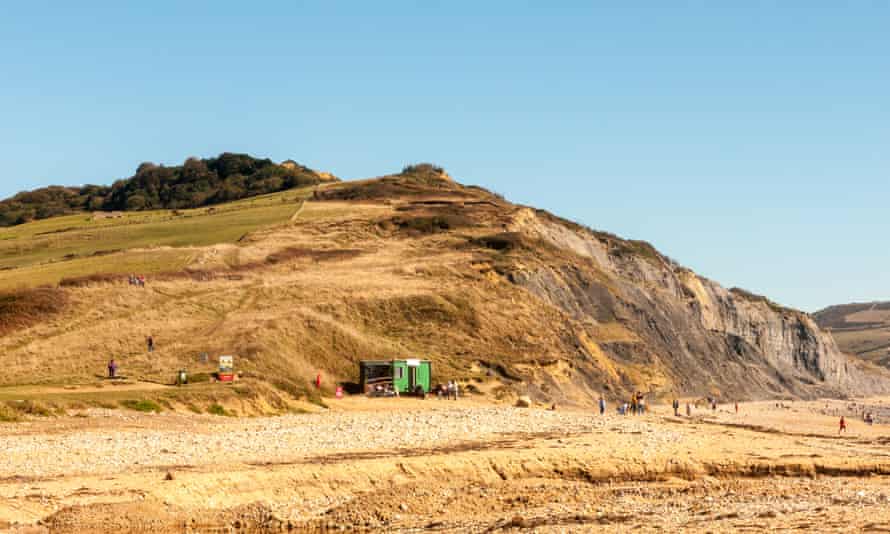 Fossils are regularly found on Charmouth’s crumbly cliffs and on the beach.