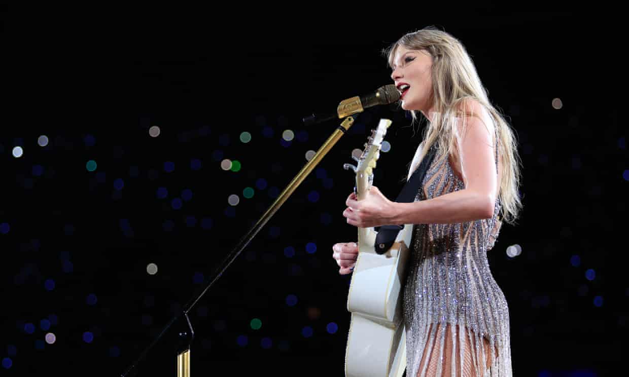 Taylor Swift paused the concert in Rio de Janeiro on Friday so water could be given to fans. Photograph: Buda Mendes/TAS23/Getty Images for TAS Rights Management