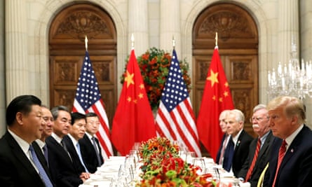 Trump and Xi meet with their officials in Buenos Aires.